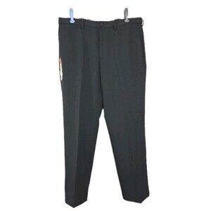 Haggar Dress Pants Mens 38x30 Cool 18 Performance Classic Fit Gray No Iron New
